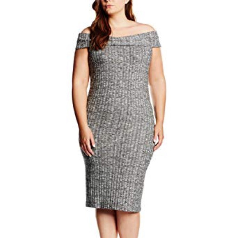 Grey heather midi dress